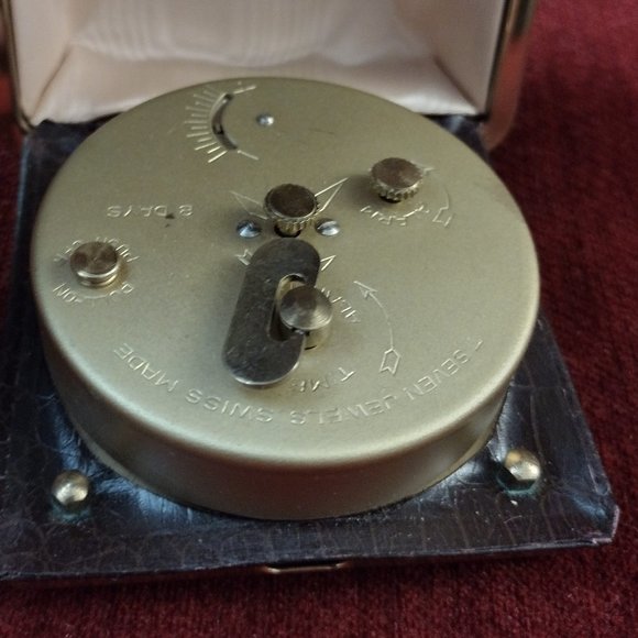 Vintage SEMCA 7 Jewel Repeater Travel Alarm Clock - Picture 4 of 7